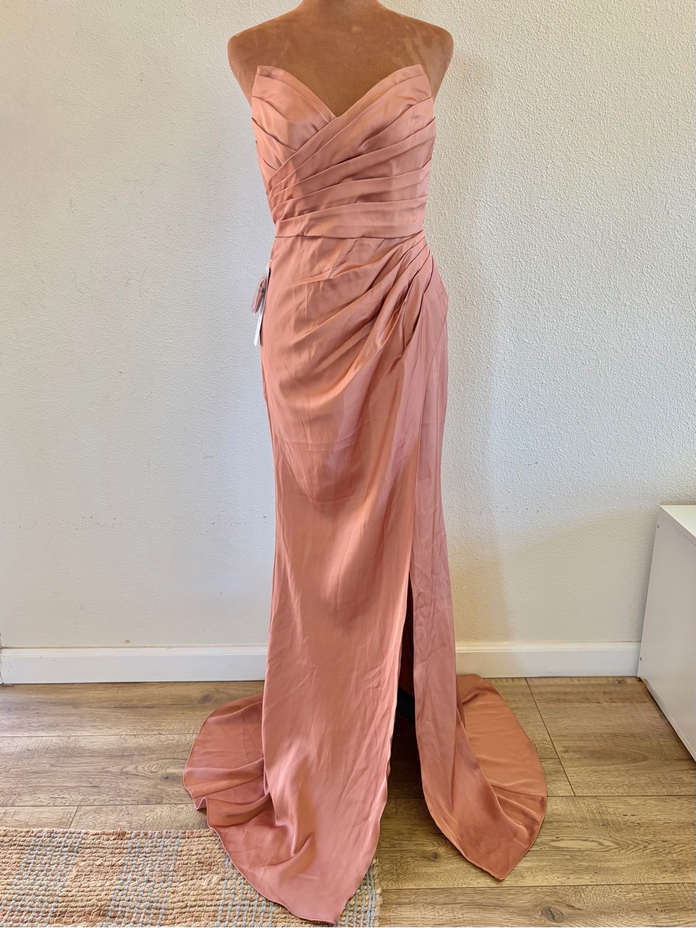 Azazie Yola dress in Bronzel